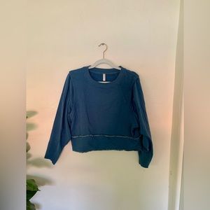 Free People FP Movement Women’s Where The Wind Blows Sweatshirt Blue Crew